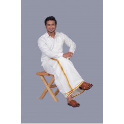 Smart-Cream(Adjustable) - Mens Velcor Dhoti